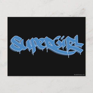 Cartão Postal Logotipo azul da Supergirl
