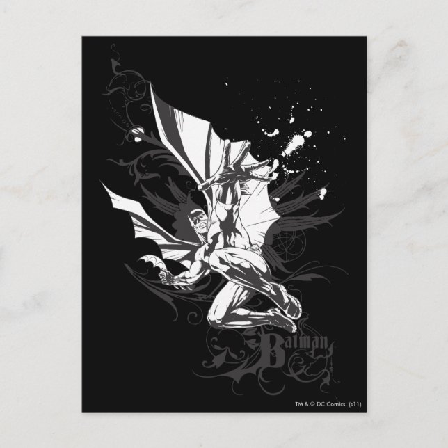 Cartão Postal logotipo batman detalhado (Frente)
