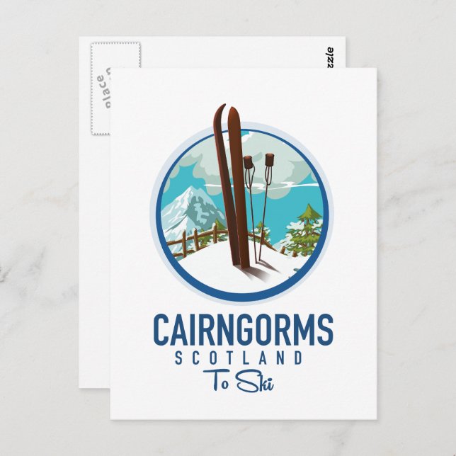 Cartão Postal logotipo Cairngorms Escócia (Frente/Verso)
