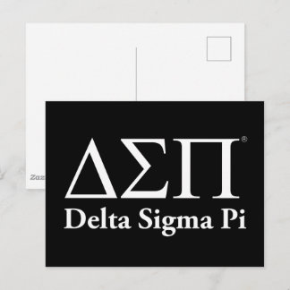 Cartão Postal Logotipo Clássico Delta Sigma Pi