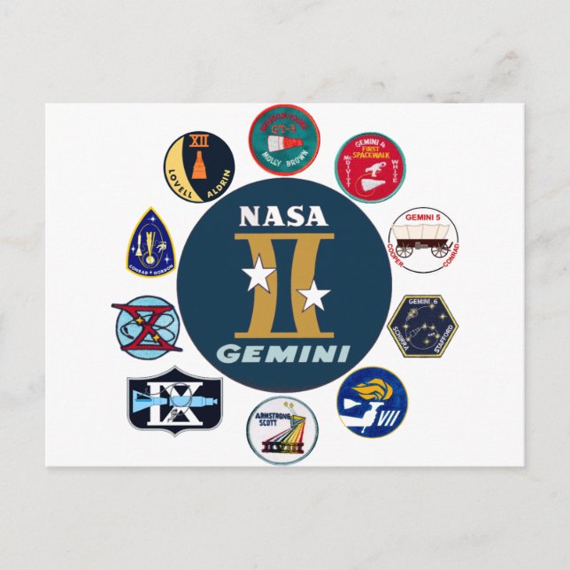 Cartão Postal Logotipo comemorativo Gemini (Frente)