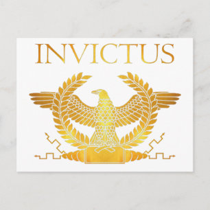 Cartão Postal logotipo da águia do ouro invictus