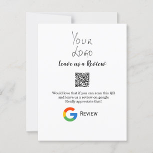 Cartão Postal logotipo da análise da empresa no Google Scan QR r