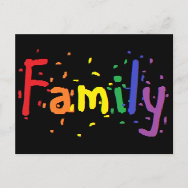 Cartão Postal Logotipo da família de LGBT (Frente)