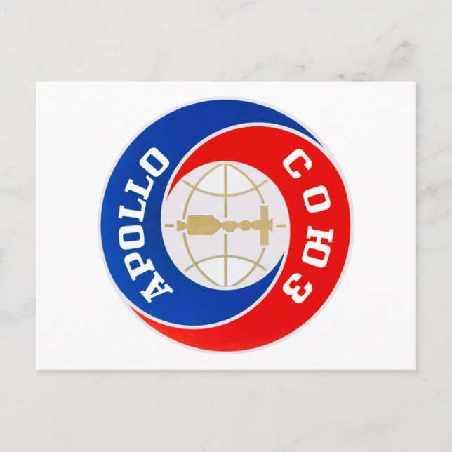 Cartão Postal Logotipo da missão Apollo-Soyuz (Frente)