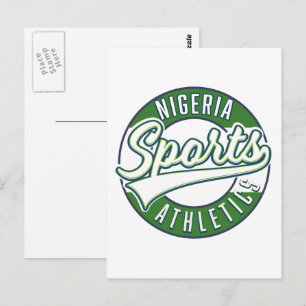 Cartão Postal logotipo da Nigeria Sports Athletic