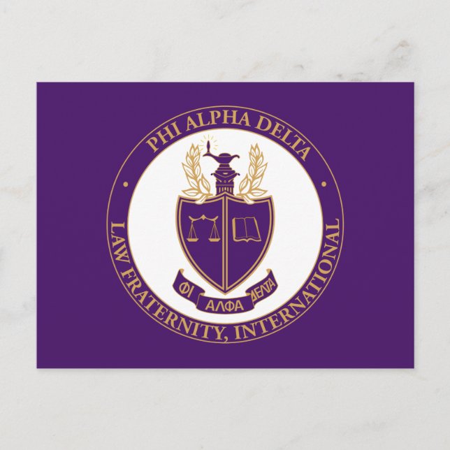 Cartão Postal Logotipo da Phi Alpha Delta (Frente)