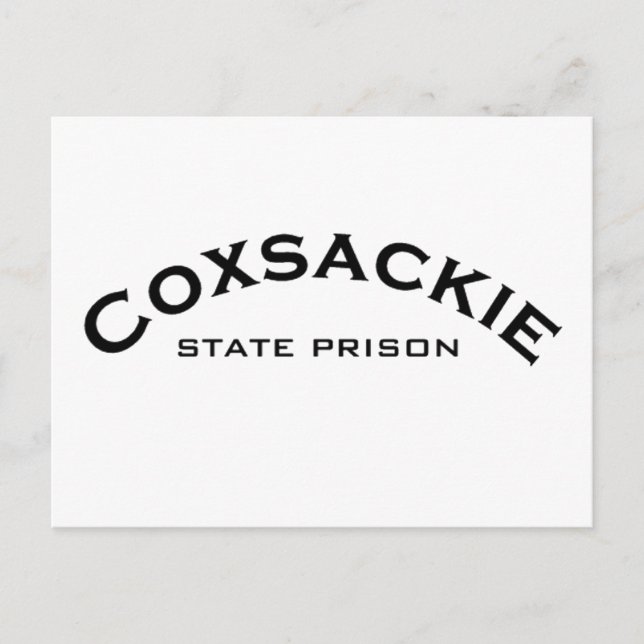 Cartão Postal Logotipo da Prisão Estadual de Coxsackie (Frente)