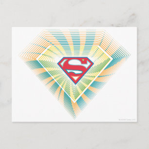 Cartão Postal Logotipo da Supergirl Groovy