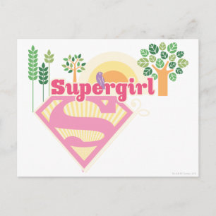 Cartão Postal Logotipo da Supergirl Nature