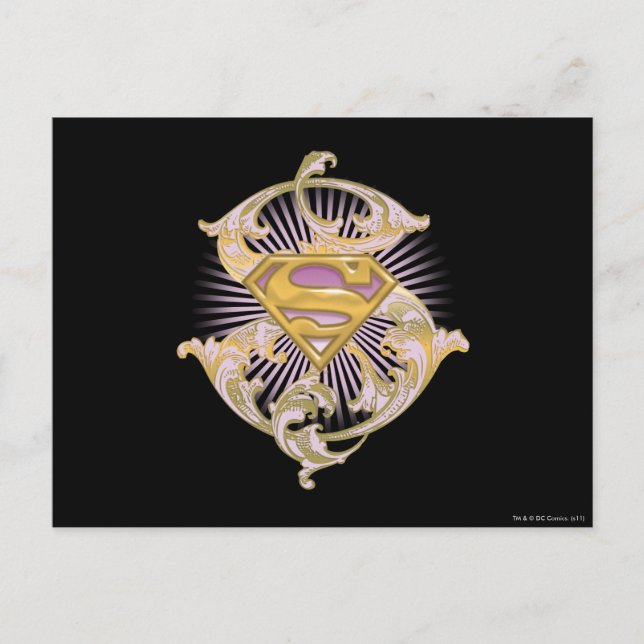 Cartão Postal Logotipo da Supergirl Starbust (Frente)