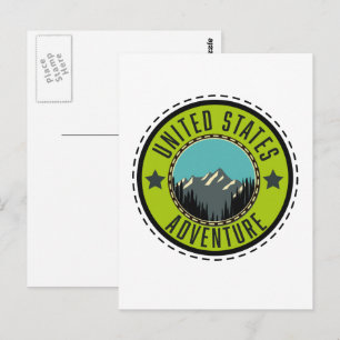 Cartão Postal logotipo da United States Adventure