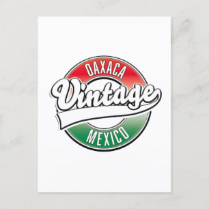 Cartão Postal Logótipo da vintage Oaxaca méxico