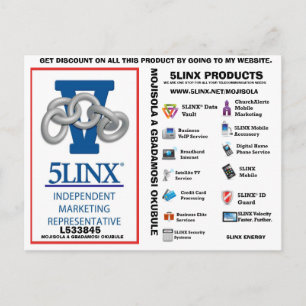 Cartão Postal Logotipo de 5 linx de mojisola a gbadamosi okubule