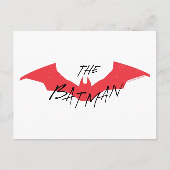 Cartão Postal Logotipo de Bat Manuscrito de Batman (Frente)