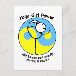 Cartão Postal Logotipo de energia da Yoga Girl