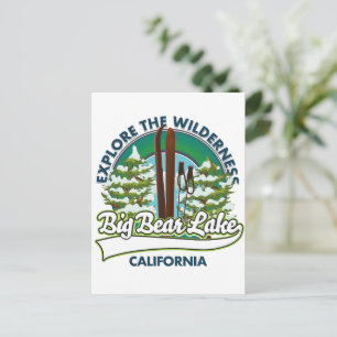 Cartão Postal logotipo de esqui do Big Bear Lake Califórnia