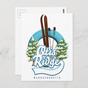 Cartão Postal logótipo de esqui Otis Ridge Massachusetts