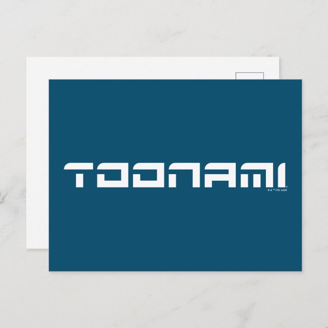 Cartão Postal Logotipo de fonte futurística do Toonami (Frente/Verso)