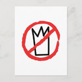 Cartão Postal logotipo de manifestação sem reis