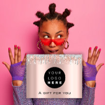 Logotipo de maquiagem de Rosa de Feriados de Prese