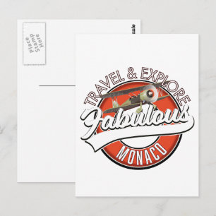Cartão Postal logotipo de Mônaco fabuloso explorar viagem