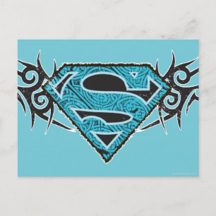 Cartão Postal Logotipo de padrão tribal da Supergirl