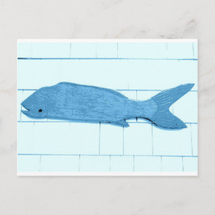 Cartão Postal logótipo de peixe azul