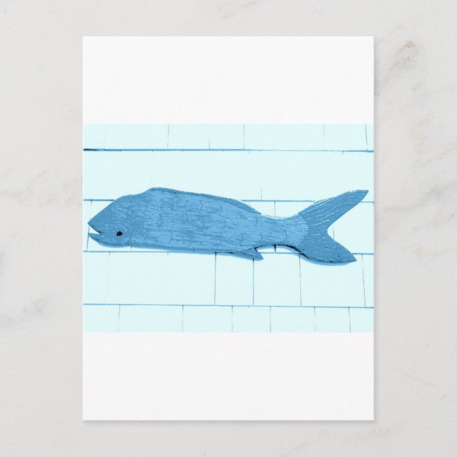 Cartão Postal logótipo de peixe azul (Frente)