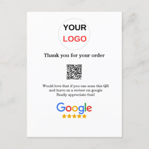 Cartão Postal logotipo de revisão de negócios do Google Scan QR 