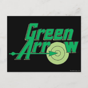 Cartão Postal Logotipo de seta verde
