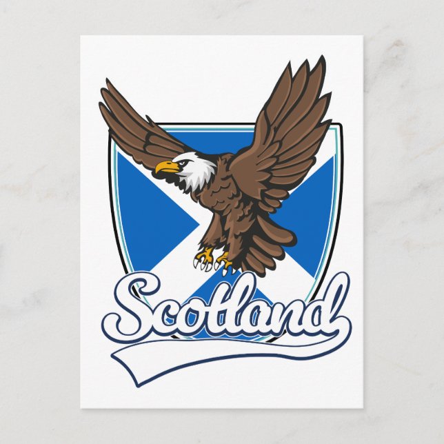 Cartão Postal logotipo de viagem da Escócia (Frente)