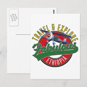 Cartão Postal logotipo de Viajar Explorar Etiópia Fabulosa