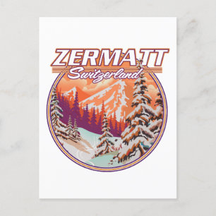 Cartão Postal logotipo de Zermatt suíça