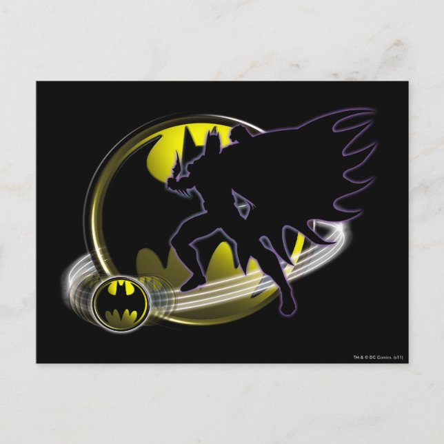 Cartão Postal Logotipo do Batman e Círculo (Frente)
