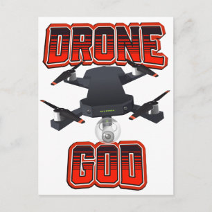 Cartão Postal logotipo do Drone God