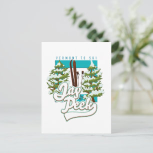 Cartão Postal Logotipo do esqui Jay Peek Vermont