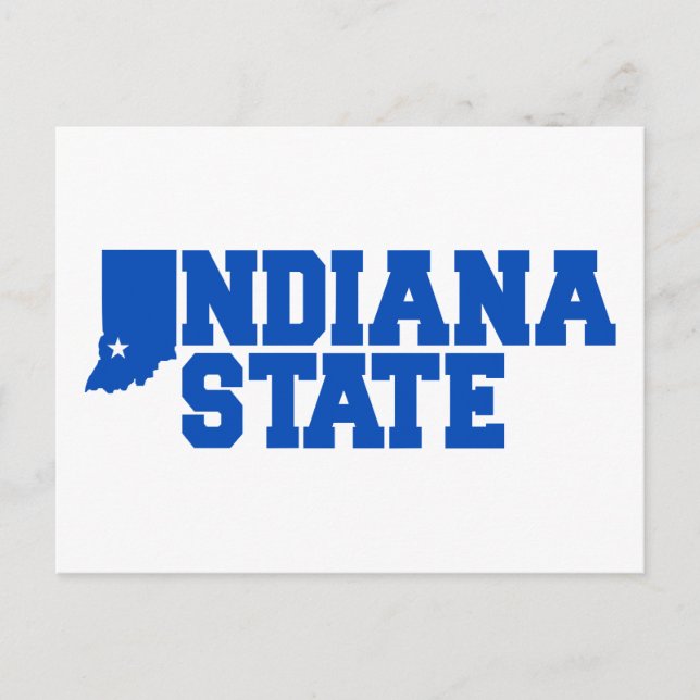Cartão Postal Logotipo do Estado de Indiana (Frente)