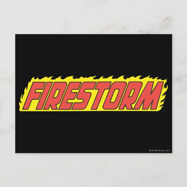Cartão Postal Logotipo do Firestorm (Frente)