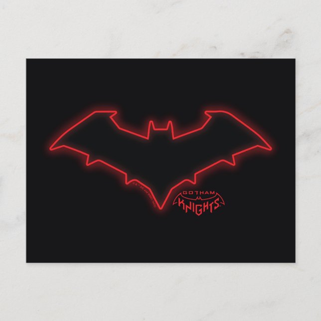 Cartão Postal Logotipo do Gotham Knights Red Hood (Frente)