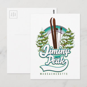 Cartão Postal logotipo do jiminy peak massachusetts ski