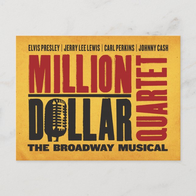 Cartão Postal Logotipo do Million Dollar Quartet (Frente)