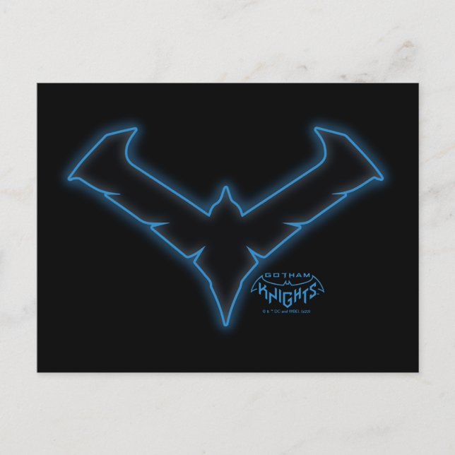 Cartão Postal Logotipo do Nightwing dos Gotham Knights (Frente)