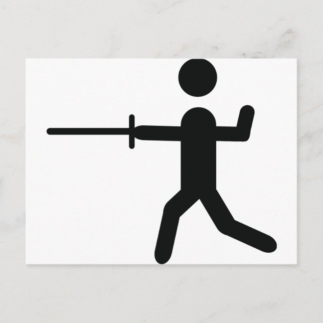 Cartão Postal logotipo do símbolo de vedação preto (Frente)