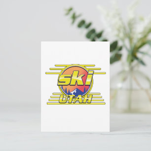 Cartão Postal logotipo do Ski Utah dos anos 80