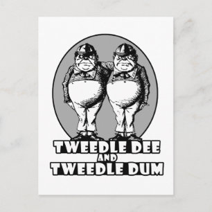 Cartão Postal Logotipo do Tweedle Dee e do Tweedle Dum