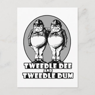 Cartão Postal Logotipo do Tweedle Dee e do Tweedle Dum