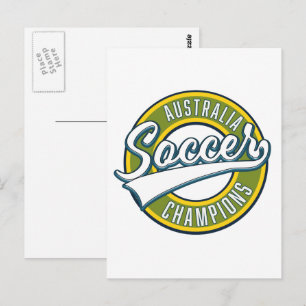 Cartão Postal logotipo dos campeões de futebol da Austrália.