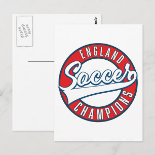Cartão Postal logotipo dos campeões de futebol da Inglaterra