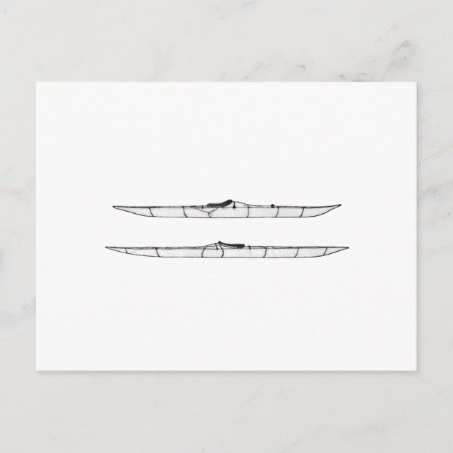Cartão Postal Logotipo Eskimo Kayaks tradicional (sem título) (Frente)